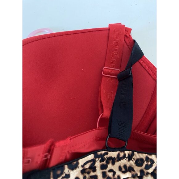 2 Pack Juicy Couture Bra Show Me Off Lined JC2801 Leopard Print Red Size 38D NEW - Picture 11 of 11